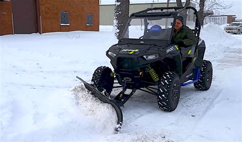 utv or skid steer for plowing snow|utv with snow plow 4x4.